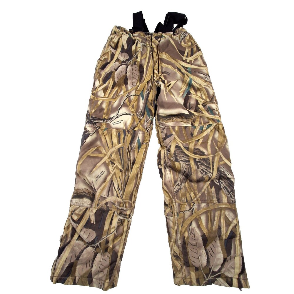 Cabela’s Wetlands Camo Insulated Bib Overalls Men’s Medium Hunting
